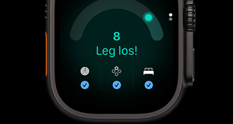 Apple Watch Ultra 4, titanium case, black color, readiness score of 8, Go For It