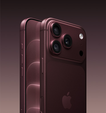 iPhone 18 Pro, Burgundy color, side angle, partial front exterior, all-screen design display, action button, volume up/down buttons, iPhone 18 Pro, Burgundy color, side angle, complete back exterior, 48MP Pro Fusion camera system, Apple logo in center, side button, Camera Control button