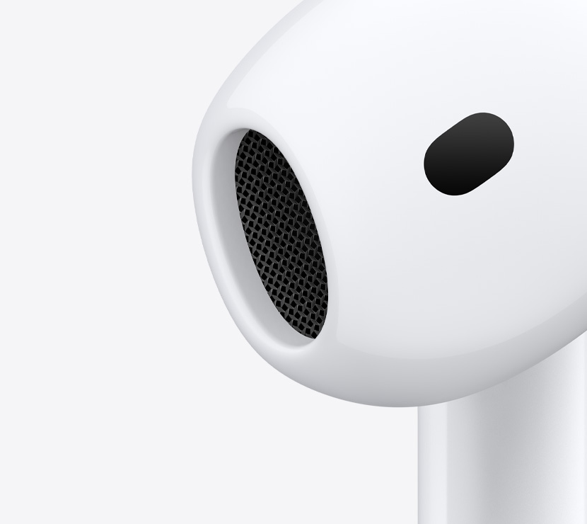 Close-up of external earbud.