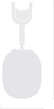 AirPods Max 2 側面外觀的插圖剪影，展示深度 83.4 公釐，高度 187.3 公釐